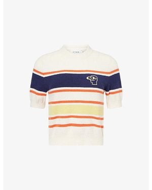 COACH X Brain Dead Stripe Cotton-Blend Knit Jumper - Blue