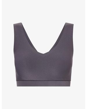 Chantelle Soft Stretch V-Neck Bralette - Blue