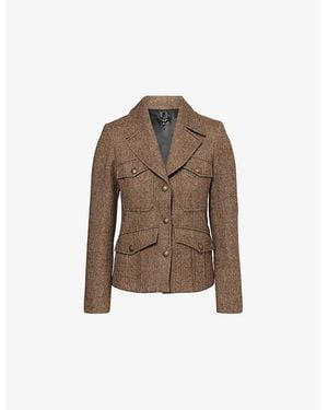 ME+EM The Heritage Fitted Woven Jacket - Brown