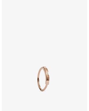 Monica Vinader Mv Linear 18Ct Vermeil-Plated Sterling Stacking Ring - White