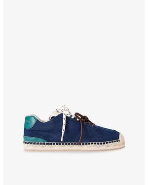 Kurt Geiger Kurt Espadrille Woven Trainers - Blue