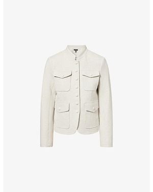 Rag & Bone Mercer Stand-Collar Stretch-Cotton Jacket - White