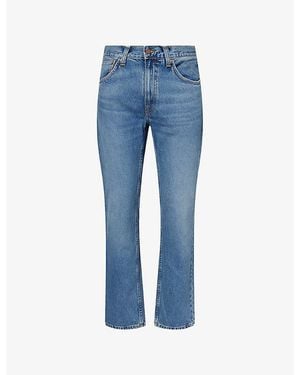 Nudie Jeans Gritty Jackson Straight-Leg Denim Jeans - Blue