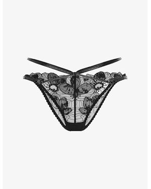 Agent Provocateur Litzia Embroidered Lace Brief - Grey