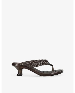 Ganni X Melissa Jelly Heeled Flip-Flops - Brown