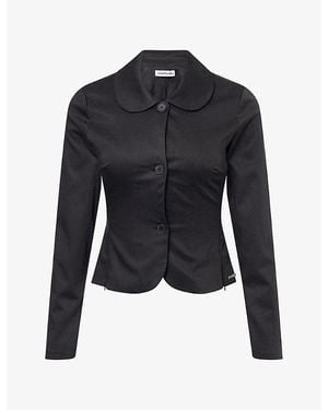 Peachy Den Twiggy Muse Stretch-Woven Shirt - Blue