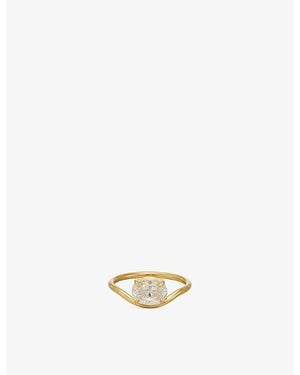 Indigo Lune Gia 18Ct-Plated Stainless-Steel And Cubic-Zirconia Ring - Metallic