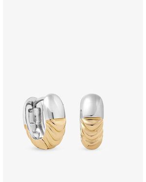 Astley Clarke Aurora Weave 18Ct Vermeil And 925 Sterling Hoop Earrings - Metallic