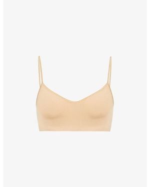 Hanro Touch Feeling Cropped Stretch-Jersey Bra - White