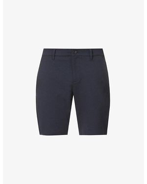 PAIGE Rickson Mid-Rise Stretch-Woven Shorts - Blue