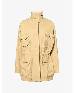 Isabel Marant Isane Zip-Pocket Cotton Parka Jacket - Metallic