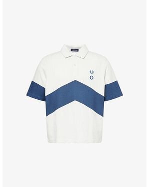Fred Perry X Craig Contrast-Panel Short-Sleeves Cotton-Jersey Polo Shirt - Blue