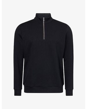 Arne Interlock Stretch-Jersey Sweatshirt - Blue