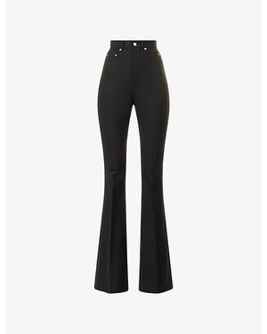 Rick Owens Bolan Flared-Leg Wool-Blend Trousers - Black