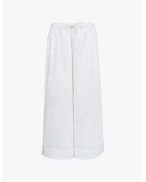 House Of Cb Jae Wide-Leg Stretch-Cotton Trousers Xs (A-C Cup) - White