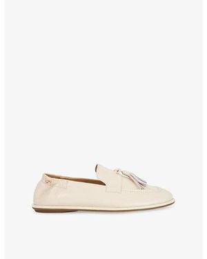 Dune Grounding Leather Loafers - Natural