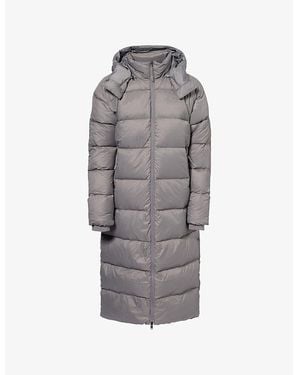 The North Face City Hooded Shell-Down Padded Parka Coat - Grey