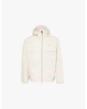 Polo Ralph Lauren Hooded Two-Zip-Pockets Relaxed-Fit Shell Jacket - White