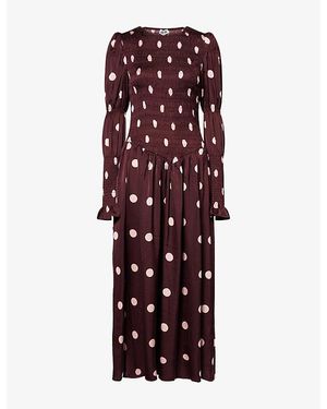 Amy Lynn Mabel Long-Sleeves Woven Maxi Dress - Red