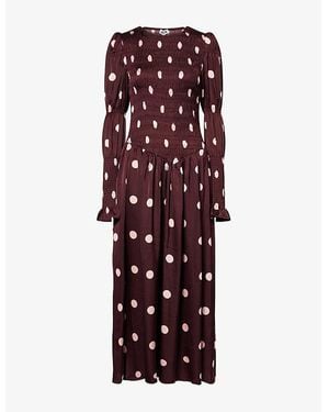 Amy Lynn Mabel Long-Sleeves Woven Maxi Dress - Red
