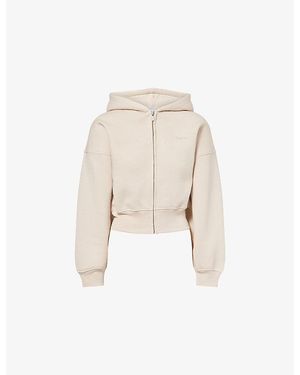 WE Are Tala Cocoon Sweat Zip-Up Cotton-Blend Hoody - Natural