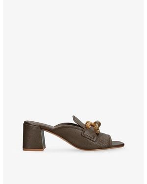 Pedro Garcia Umita Leather Mules - Brown