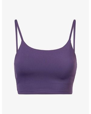 ADANOLA Ultimate Tank Stretch-Jersey Bralette - Purple
