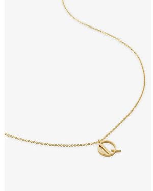 Monica Vinader Initial Q 18Ct-Vermeil Plated 925 Sterling Necklace - Metallic