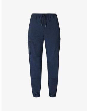 Sweaty Betty Quinn Patch-Pocket Tapered Stretch-Cotton Cargo Trousers - Blue