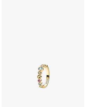Sif Jakobs Sardinien 18Ct-Plated 925 Sterling- And Multicoloured Cubic Zirconia Ring - Metallic