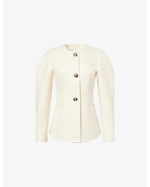 Gabriela Hearst Daelan Welt-Pocket Silk-And-Wool Blazer - White