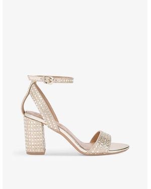 Carvela Kurt Geiger Kianni Jewel-Embellished Faux-Leather Heeled Sandals - White