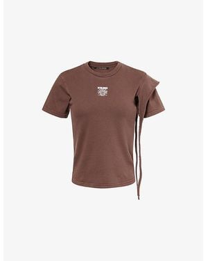 OTTOLINGER Logo-Print Fitted Cotton-Jersey T-Shirt - Brown