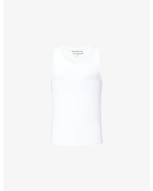 The Couture Club Stretch-Rib Jersey Vest Top - White