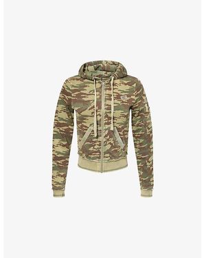 Juicy Couture Badwater Camo Cotton-Blend Hoodie - Green