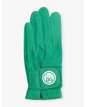 G/FORE Signature Logo Leather Golf Glove - Green