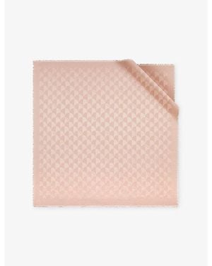 BVLGARI Calla Maxi Square Silk And Wool-Blend Scarf - Pink