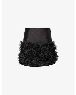 Sister Jane Plume Organza Mini Skirt - Black