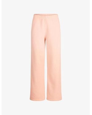 Skims French Terry Straight-Leg Low-Rise Cotton Jogging Bottoms - Pink
