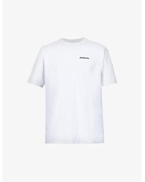 Patagonia Responsibili-Tee Logo-Print Cotton-Blend T-Shirt - White