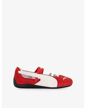 PUMA Speedcat Ballet Suede Low-Top Trainers - Red