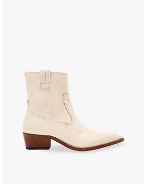 AllSaints Jura Leather Ankle Boots - Natural