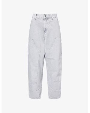 Carhartt Brandon Wide-Leg Denim Jeans - Grey