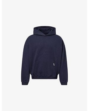 Represent Initial Oversized Cotton-Jersey Hoody - Blue