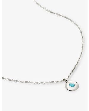 Monica Vinader December Birthstone Sterling- And Necklace - White