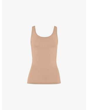 Hanro Touch Feeling Scooped Stretch-Jersey Top - Natural