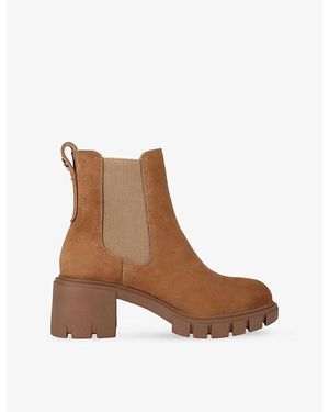 Carvela Kurt Geiger Ignite Suede Heeled Chelsea Boots - Brown