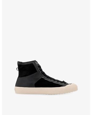 AllSaints Numont Leather And Suede Trainers - Black