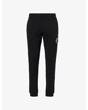 Moncler Artist Brand-Badge Cotton Jogging Bottoms - Black