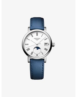Longines L4.330.4.11.2 Elegant Collection Moonphase Stainless-Steel Quartz Watch - Blue